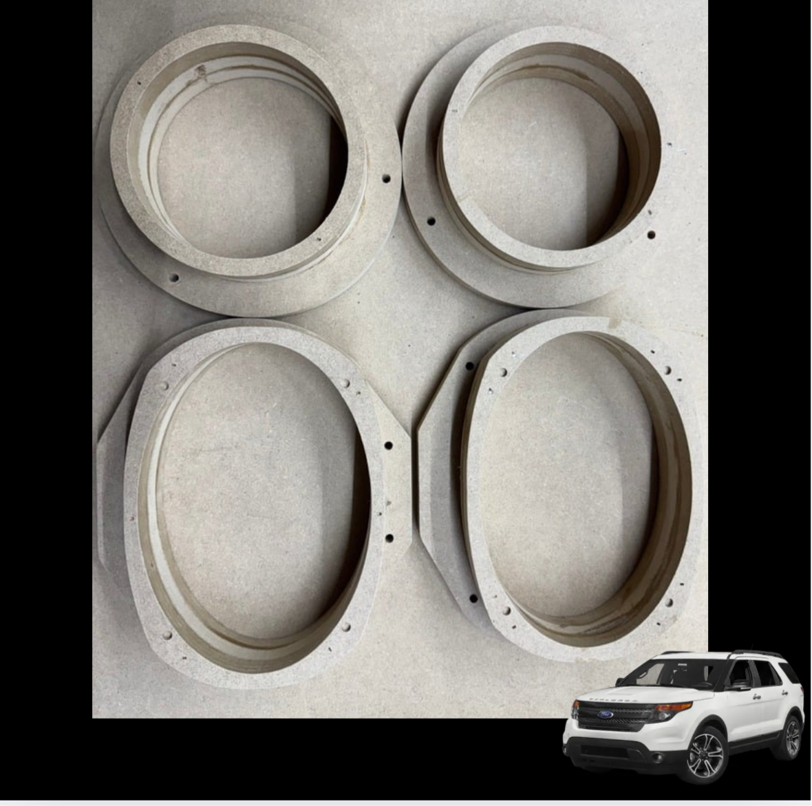 Ford Explorer 2011-2019 Custom Door Speaker Adapters Made in the USA