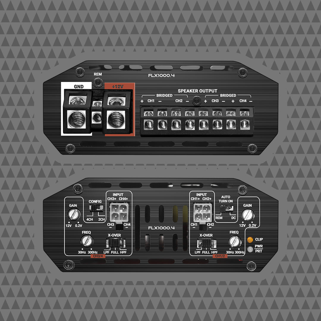 FLX1000.4
250w x 4CH PRO AMPLIFIER