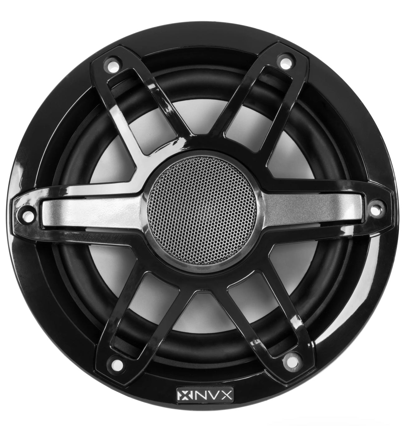 MVSP65 (200W RMS) 6.5" V-Series 2-Way Marine Speakers with LED Lighting (Sport White and Black Grilles Included)