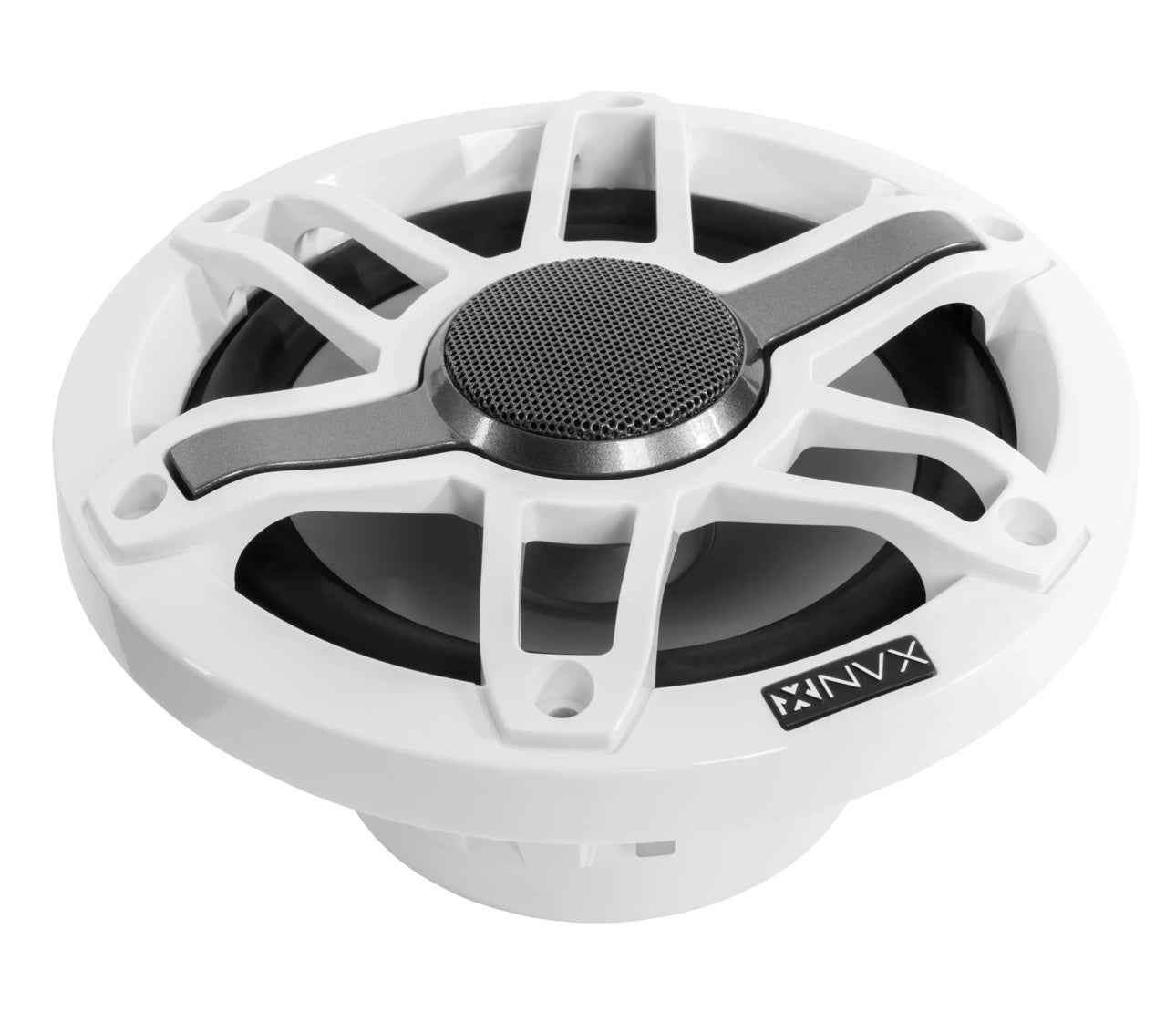 MVSP65 (200W RMS) 6.5" V-Series 2-Way Marine Speakers with LED Lighting (Sport White and Black Grilles Included)