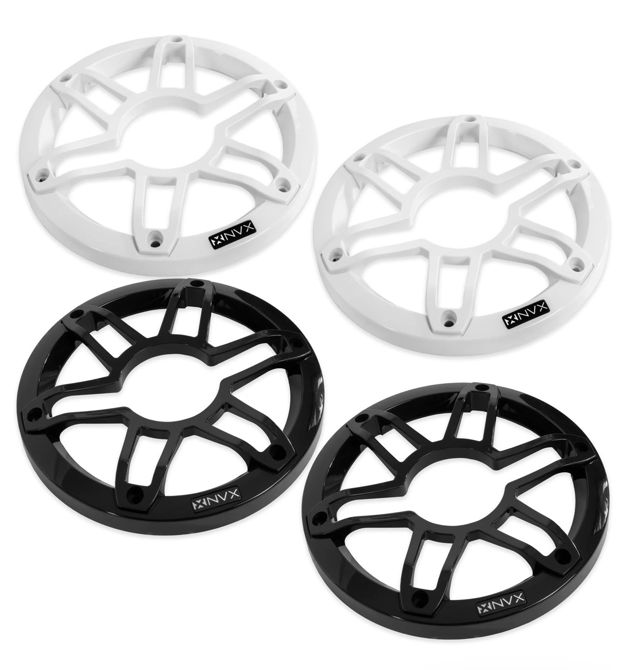 MVSP65 (200W RMS) 6.5" V-Series 2-Way Marine Speakers with LED Lighting (Sport White and Black Grilles Included)