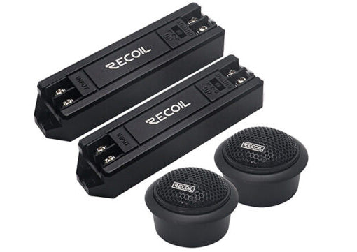 RET1 Echo Series 1-Inch Neo Silk Dome Tweeters with crossover, Pair
