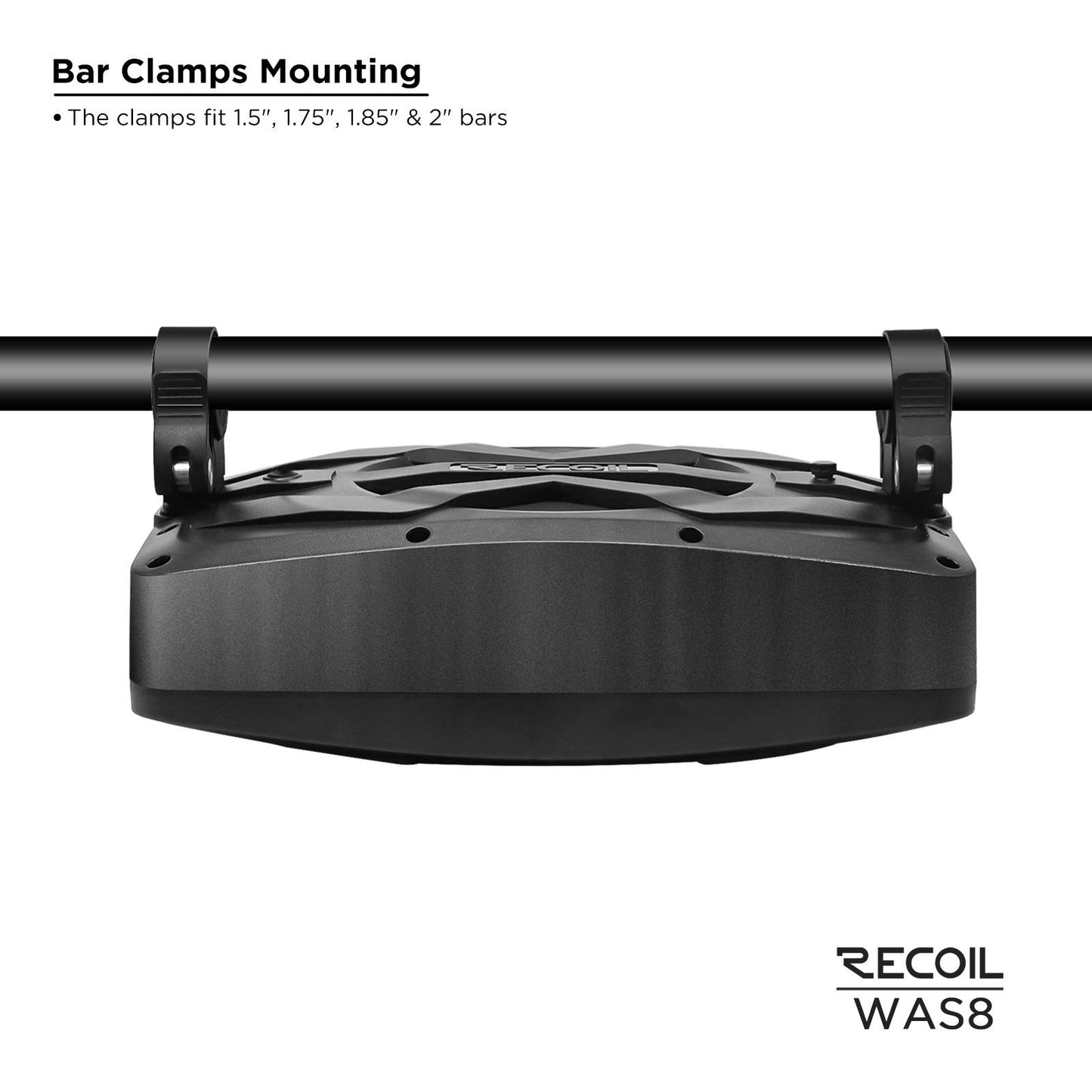 WAS8 8-Inch Waterproof Active Subwoofer with 8-Inch Passive Radiator & Wireless Remote