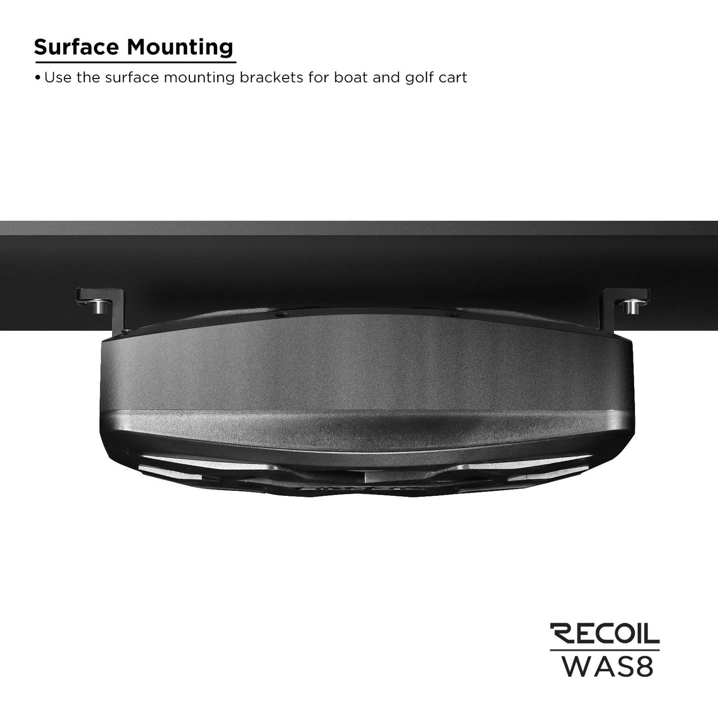 WAS8 8-Inch Waterproof Active Subwoofer with 8-Inch Passive Radiator & Wireless Remote