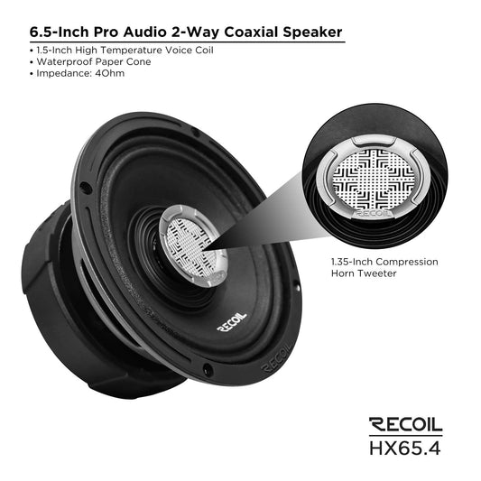 Recoil HX65.4 6.5-Inch Pro Audio 2-Way Coaxial Speaker
