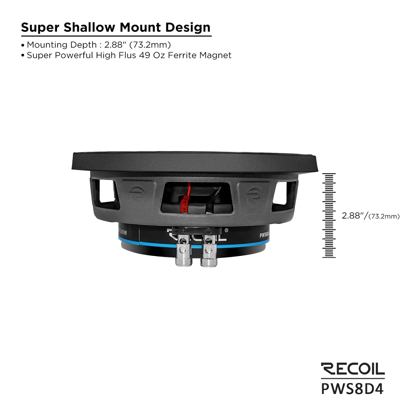 PWS8D4 8-inch dual 4-ohm subwoofer
