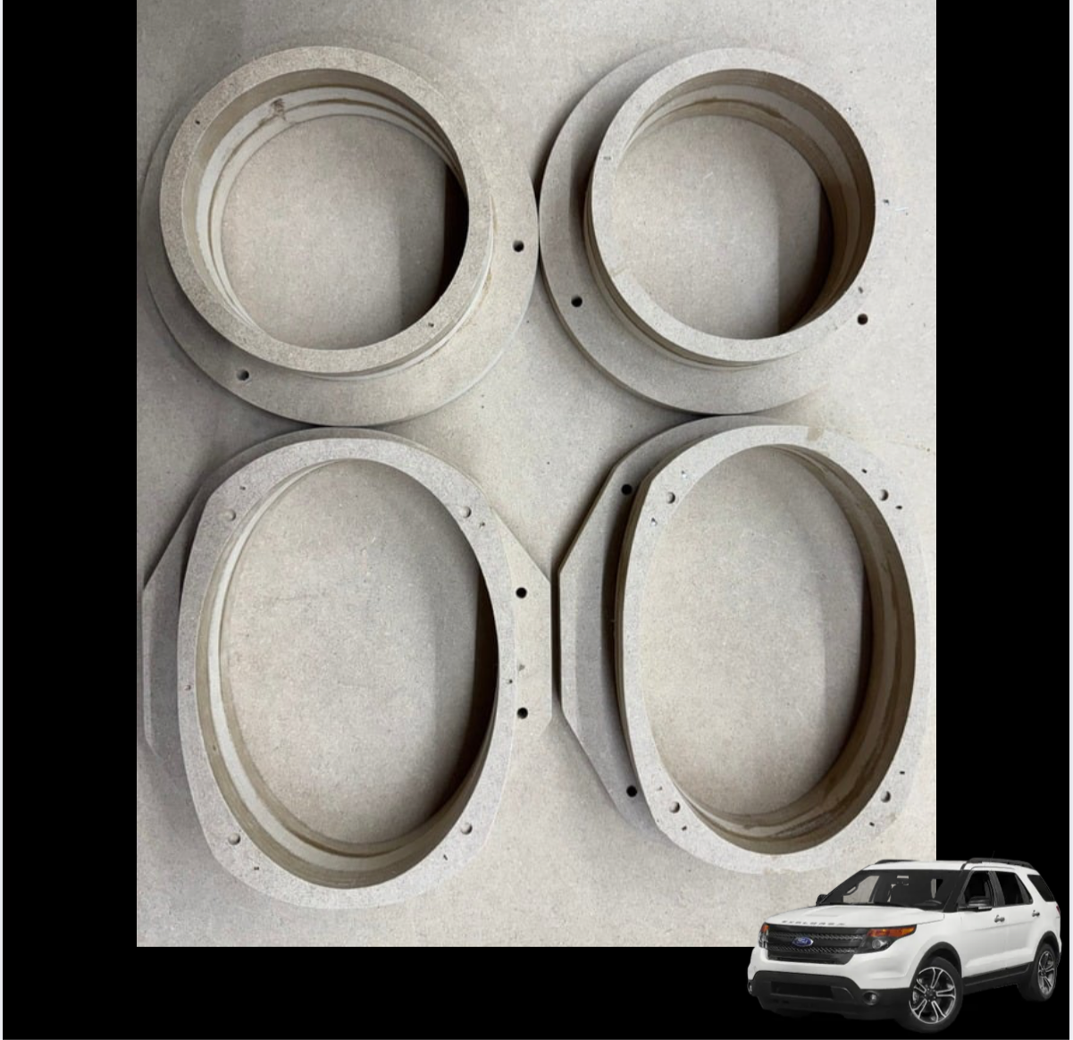Ford Explorer 2011-2019 Custom Door Speaker Adapters Made in the USA