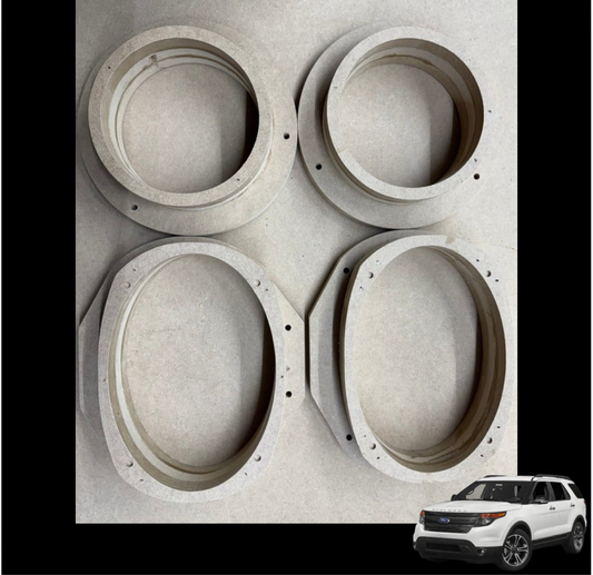 Ford Explorer 2011-2019 Custom Door Speaker Adapters Made in the USA