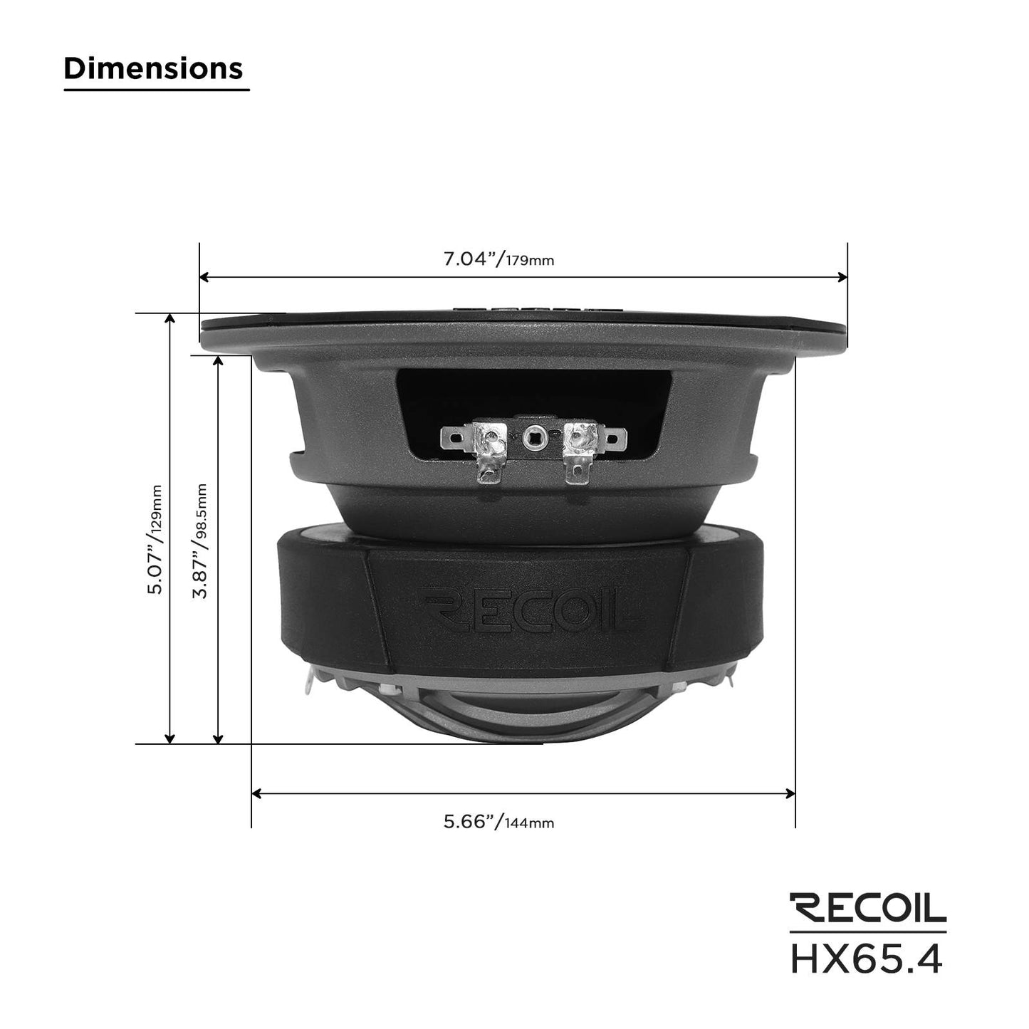 Recoil HX65.4 6.5-Inch Pro Audio 2-Way Coaxial Speaker