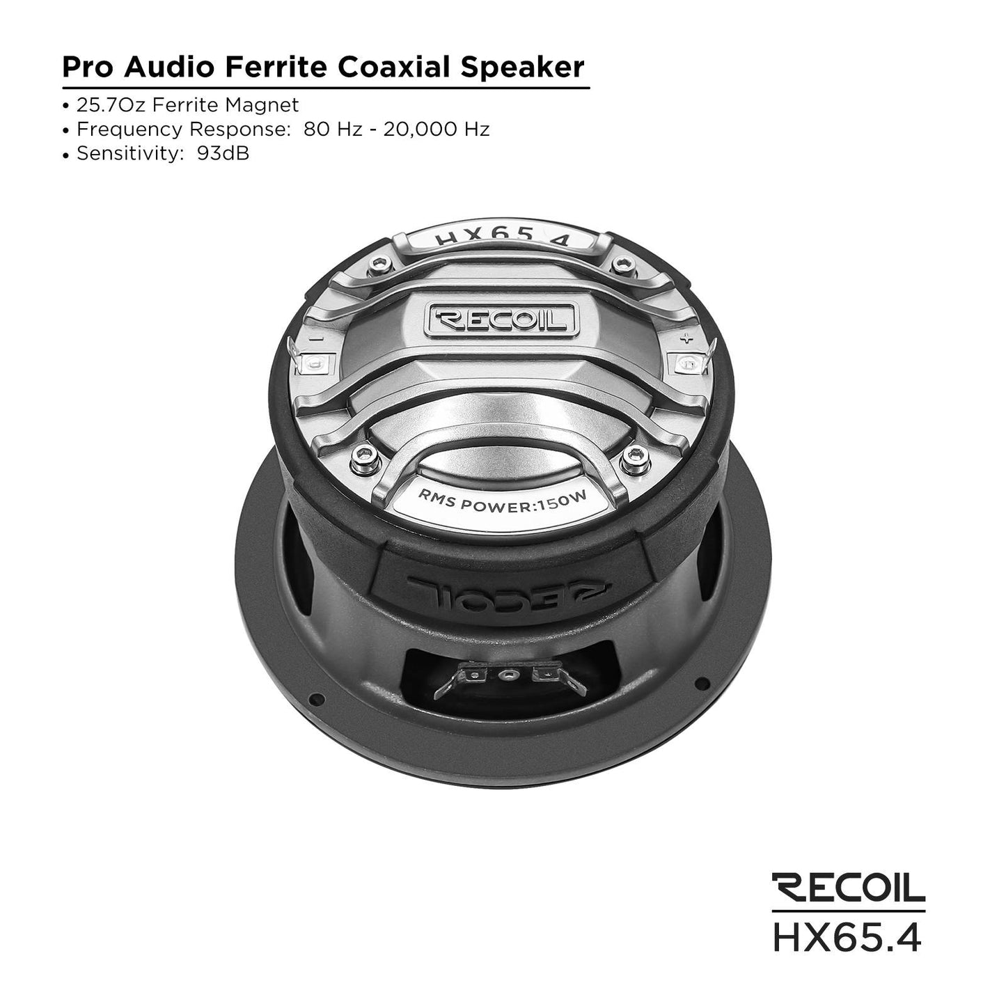 Recoil HX65.4 6.5-Inch Pro Audio 2-Way Coaxial Speaker