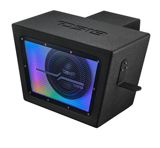 DS18 Polaris RZR PRO/XP 10" Bandpass Subwoofer Enclosure for Rear Cargo Box with Digital LED Lights | EXL-X10.2D Preloaded