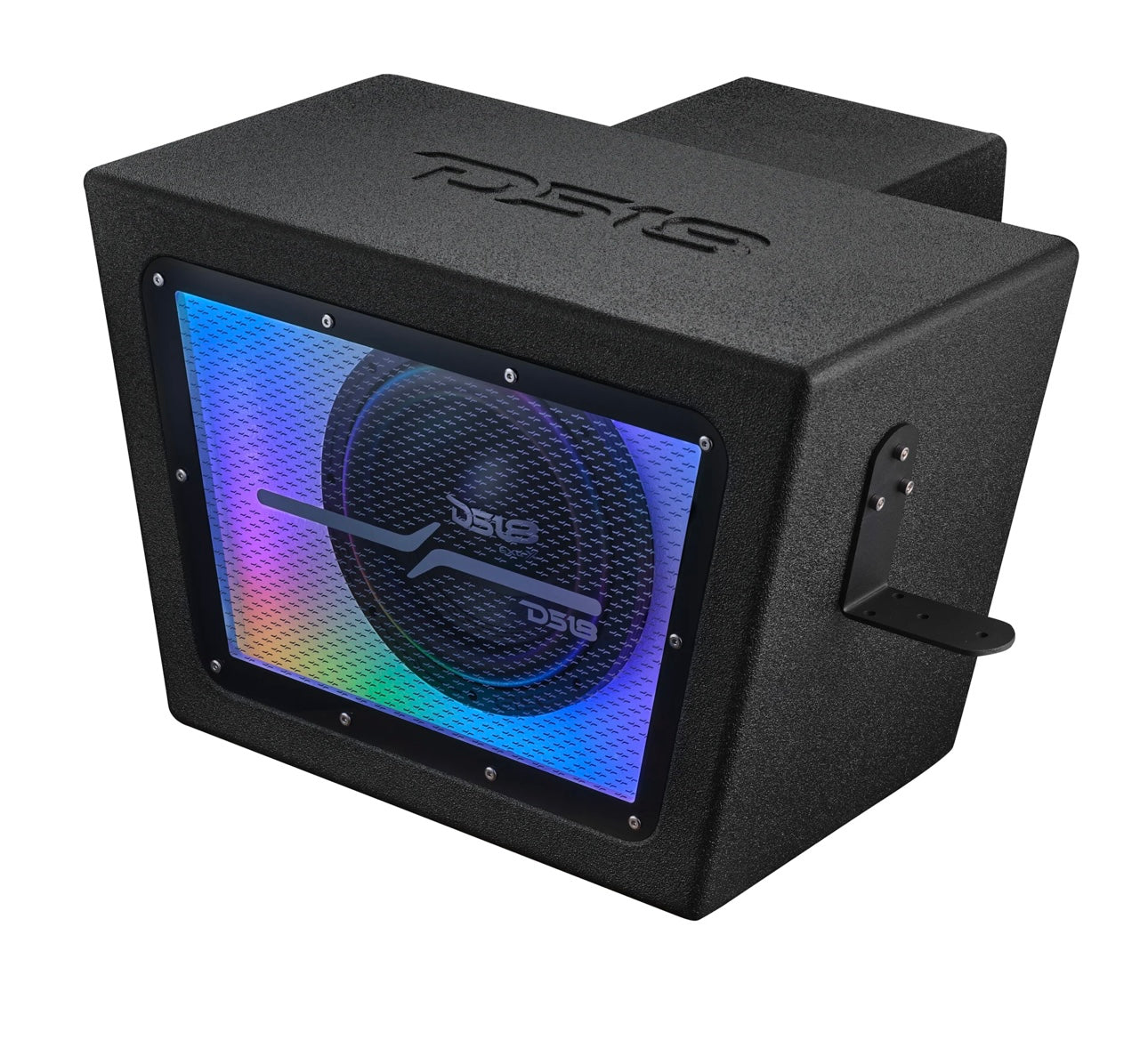 DS18 Polaris RZR PRO/XP 10" Bandpass Subwoofer Enclosure for Rear Cargo Box with Digital LED Lights | EXL-X10.2D Preloaded