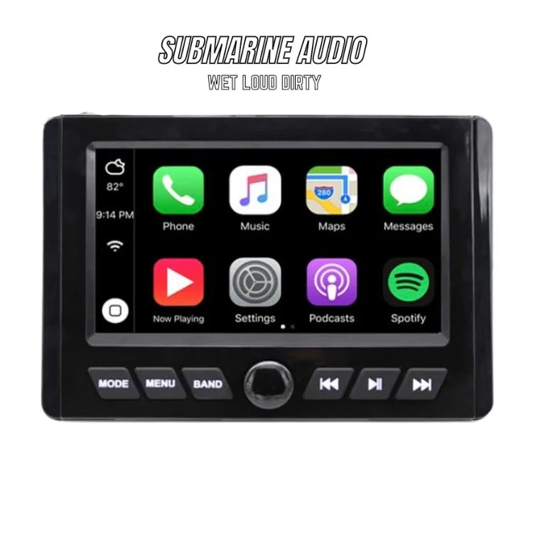 Submarine Audio 7 inch waterproof touch screen head unit