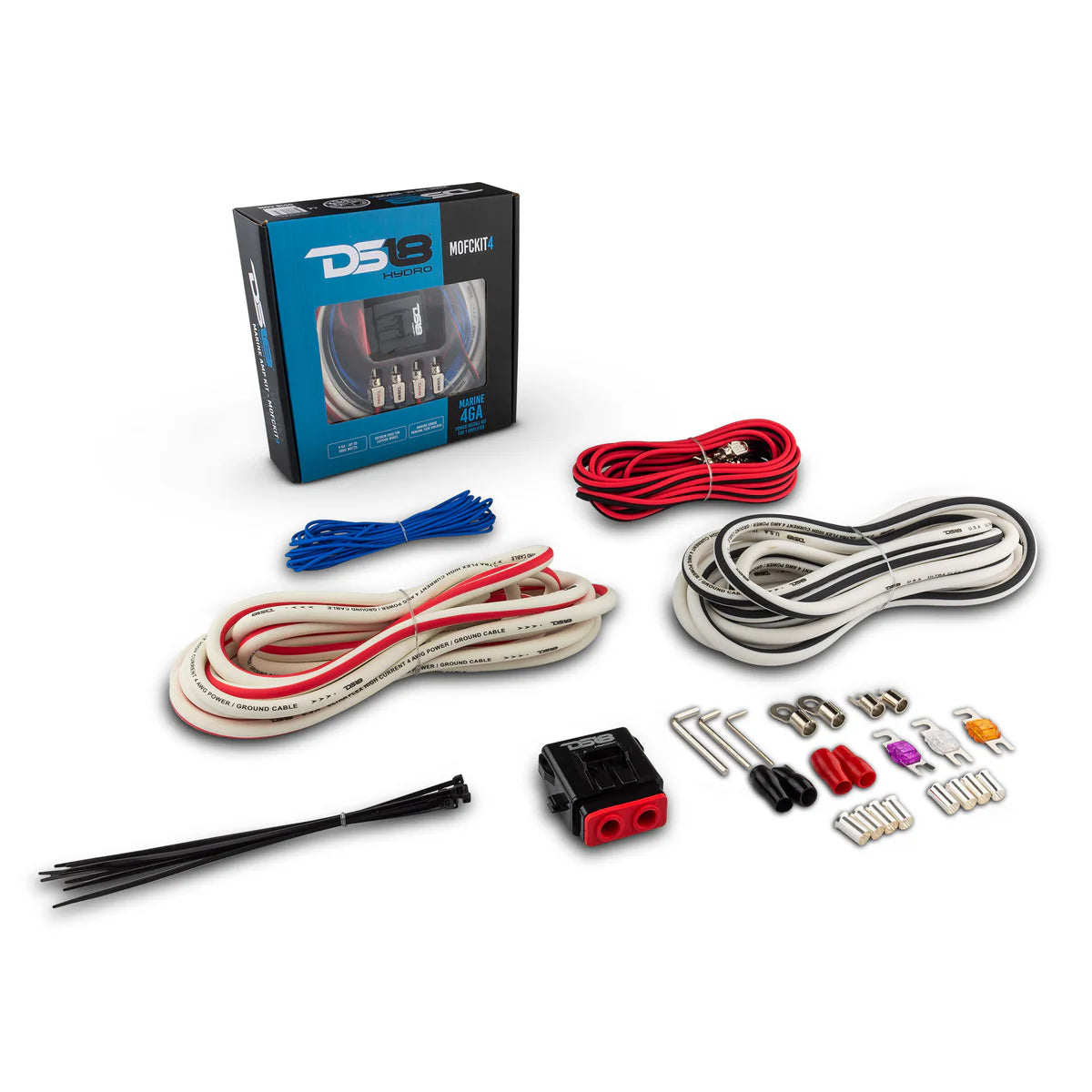 Marine Tinned OFC Amplifier Installation Kit 4-GA