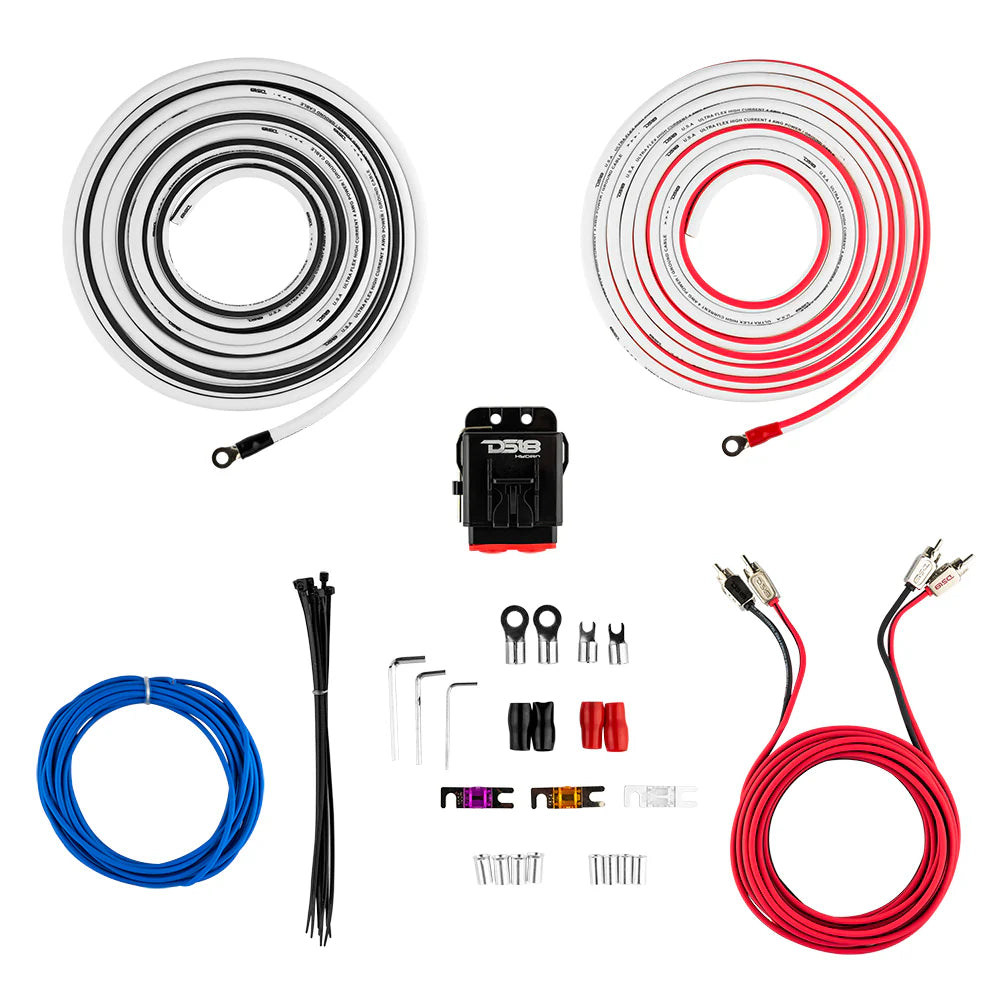 Marine Tinned OFC Amplifier Installation Kit 4-GA