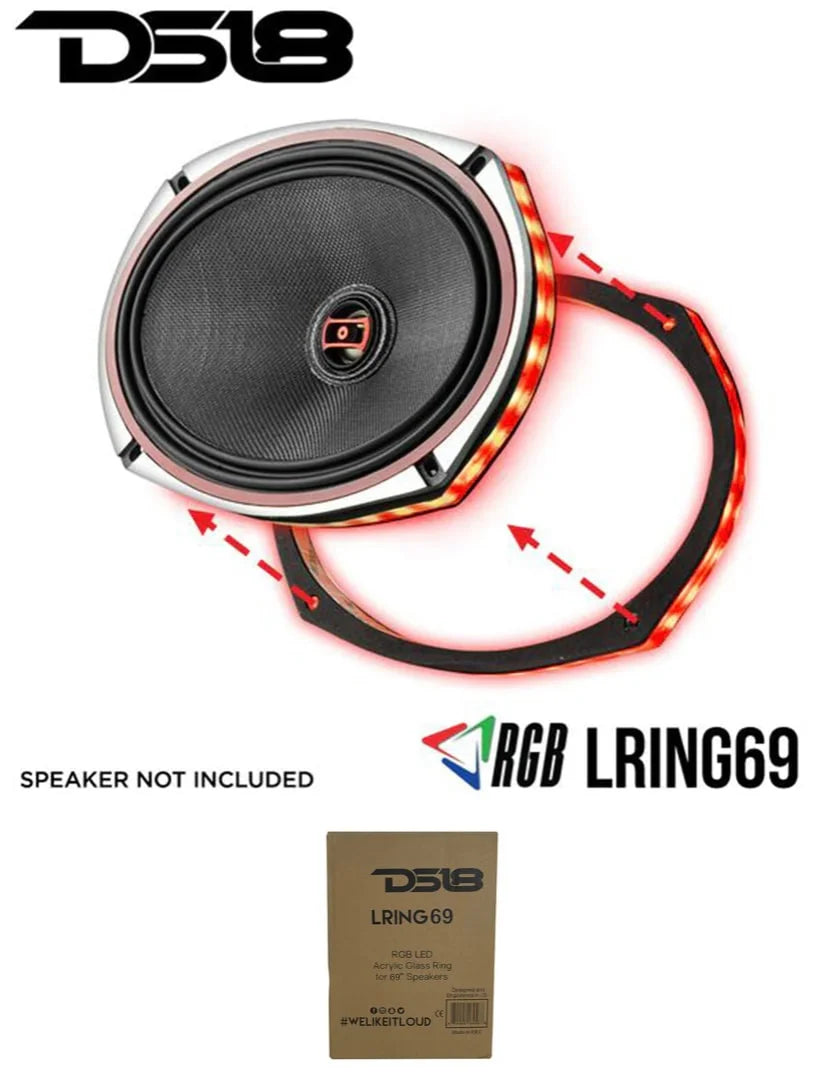 DS18 VISION 6”-15”RGB LED Ring for Speaker and Subwoofers-single