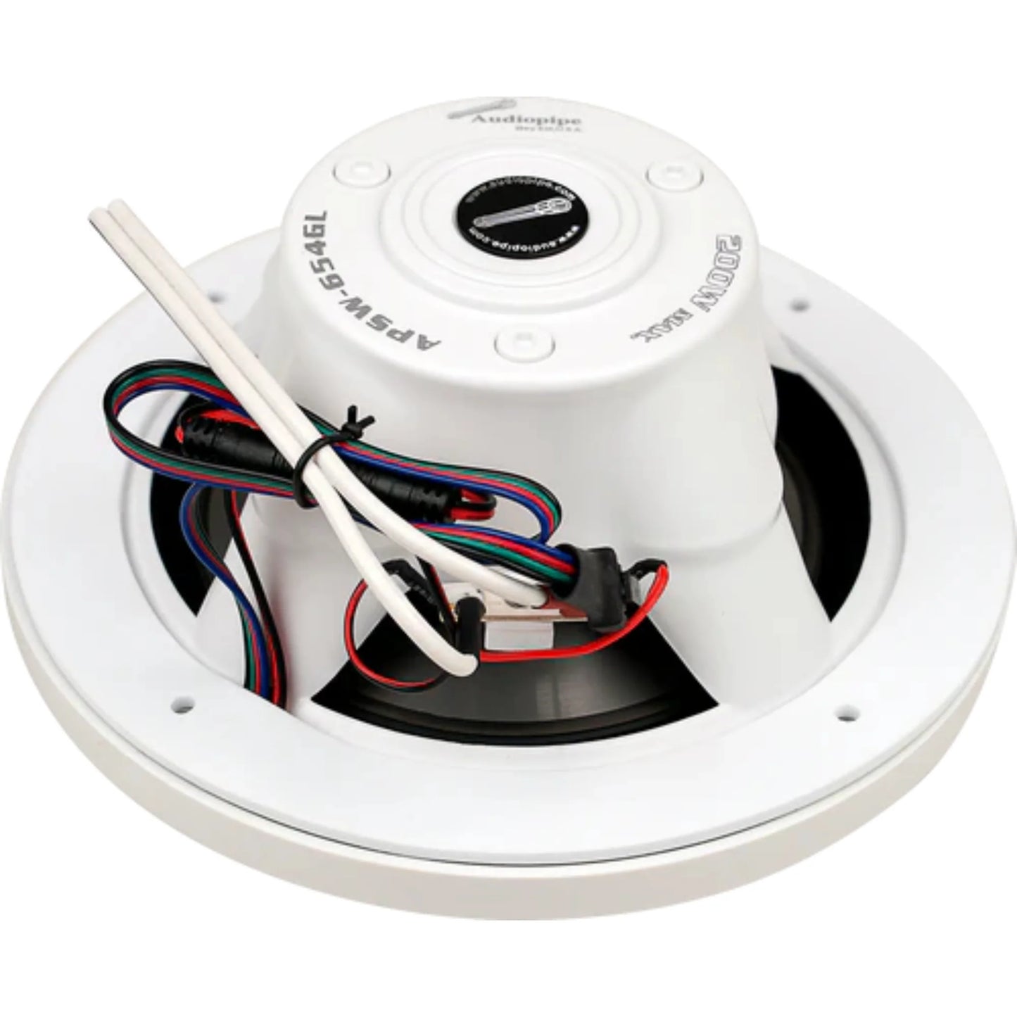 AUDIOPIPE SALT WATER SERIES 6.5" COAXIAL 2-WAY MARINE SPKR W/ LED LIGHT