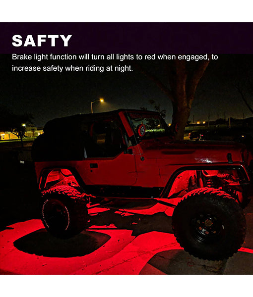 RLK8 Waterproof RGBW LED Rock Lights 8 Pods