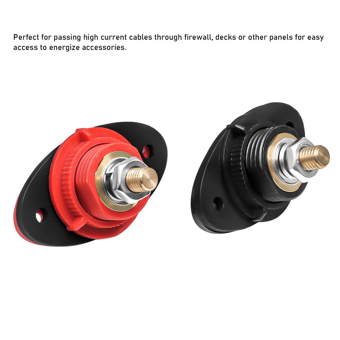 BTTP-38 Premium High Current 3/8” Feed-Thru Panel Battery Terminal