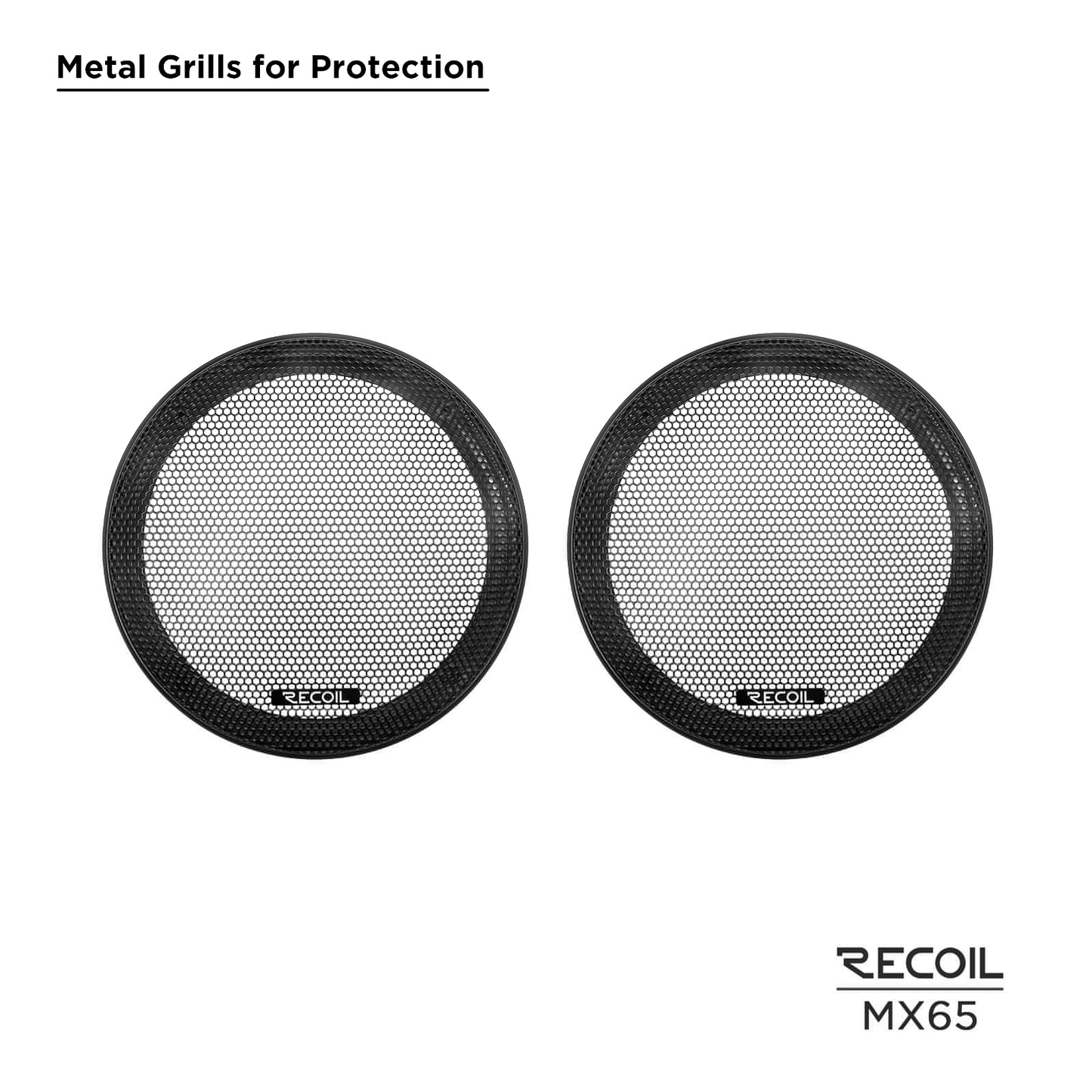MX65 Pair 6.5-Inch 2-Way Midrange Coaxial Speakers with Built-in Bullet Tweeters, 4-Ohm (Pair)