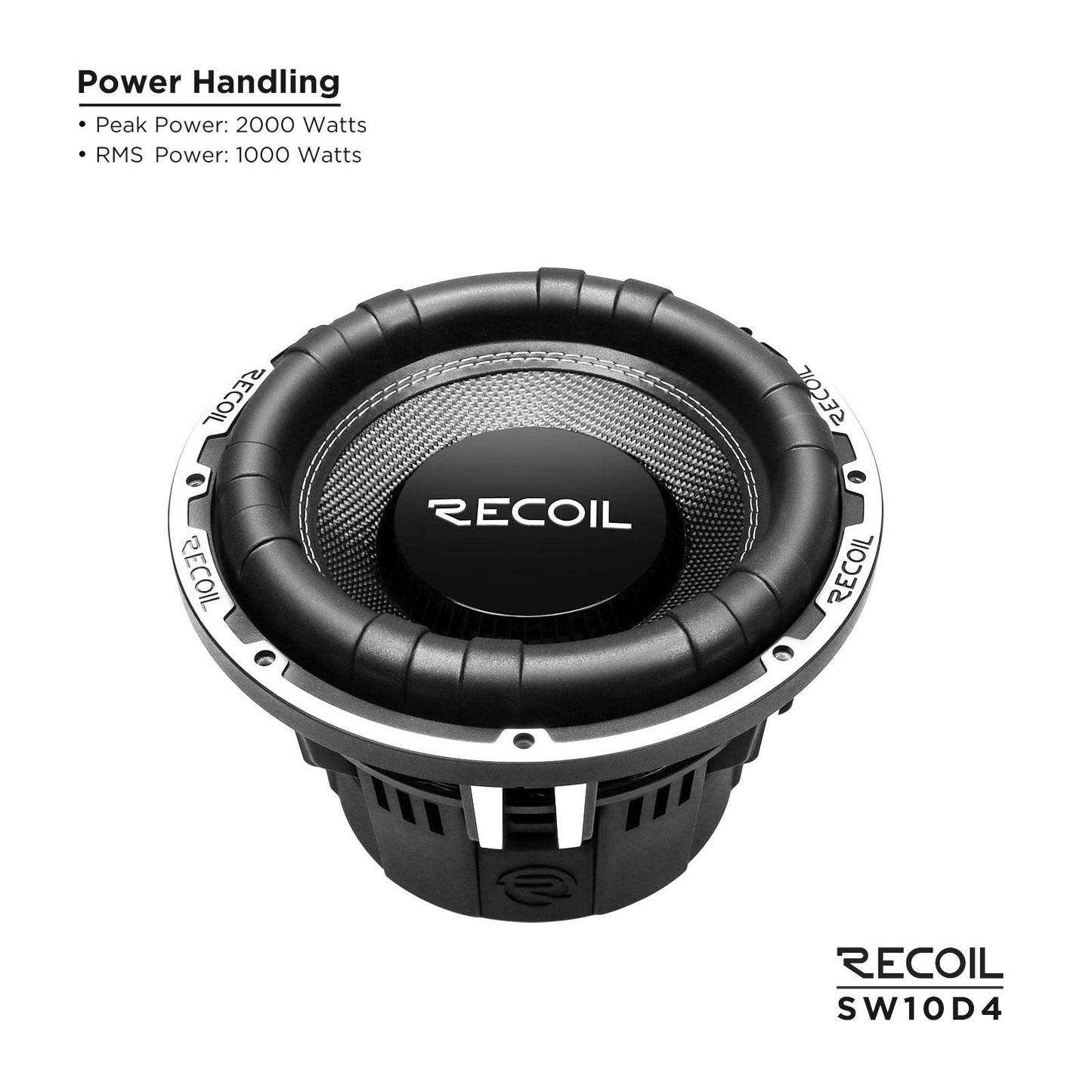 SW10D2 10 inch dual 2 Ohm  voice coil subwoofer (1000 Watts RMS)