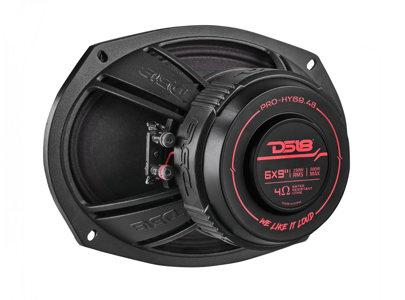 PRO-HY69.4B PRO 6x9" Water Resistant Hybrid Mid-Range Loudspeaker with Built-in Driver 250 Watts Rms 4-Ohm (each)